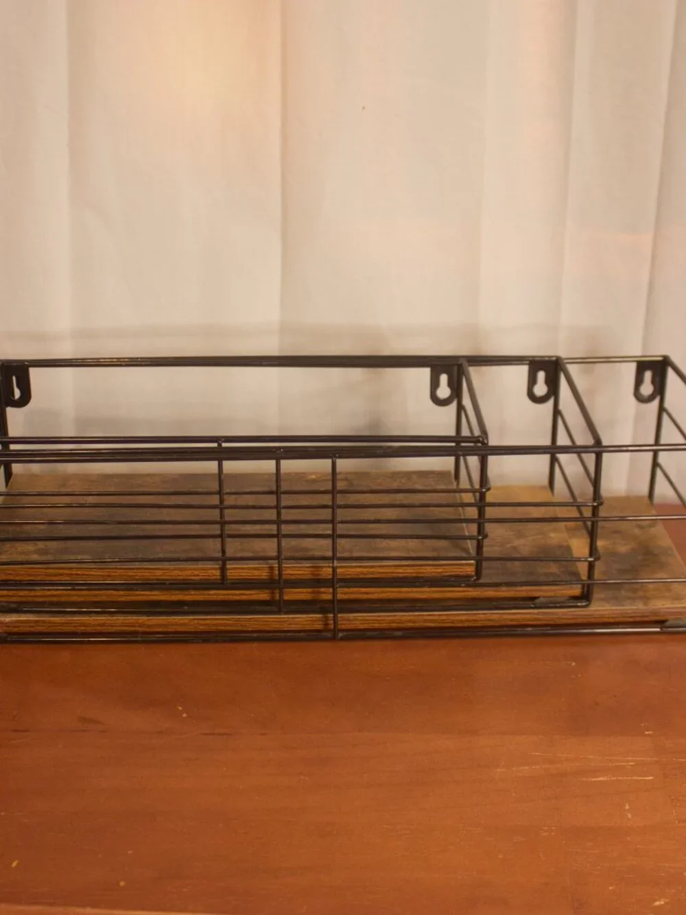Set of 3 Industrial Metal Wall Shelves • Rustic Farmhouse Décor